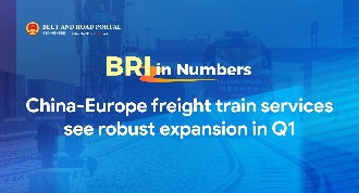 BRI in Numbers | China-Europe freight train services see robust expansion in Q1