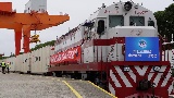 First China-Europe freight train for CIIE 2024 arrives in China's Shanghai