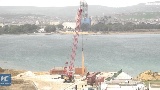 Chinese-built bridge project in Tunisia under steady construction progress