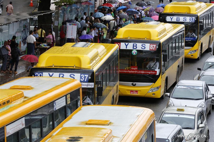 China-manufactured buses seen in Myanmar