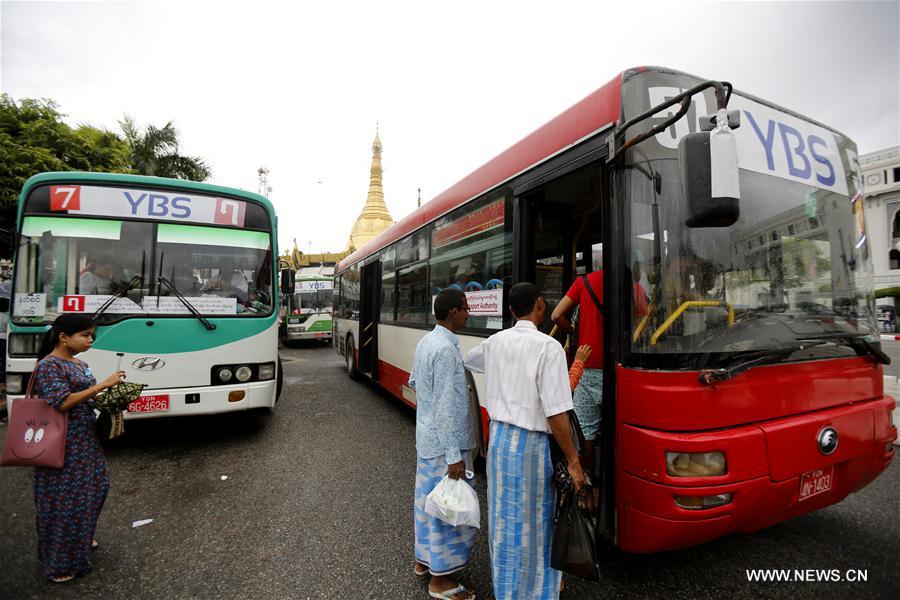 China-manufactured buses seen in Myanmar