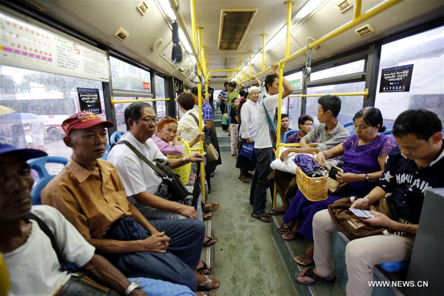 China-manufactured buses seen in Myanmar