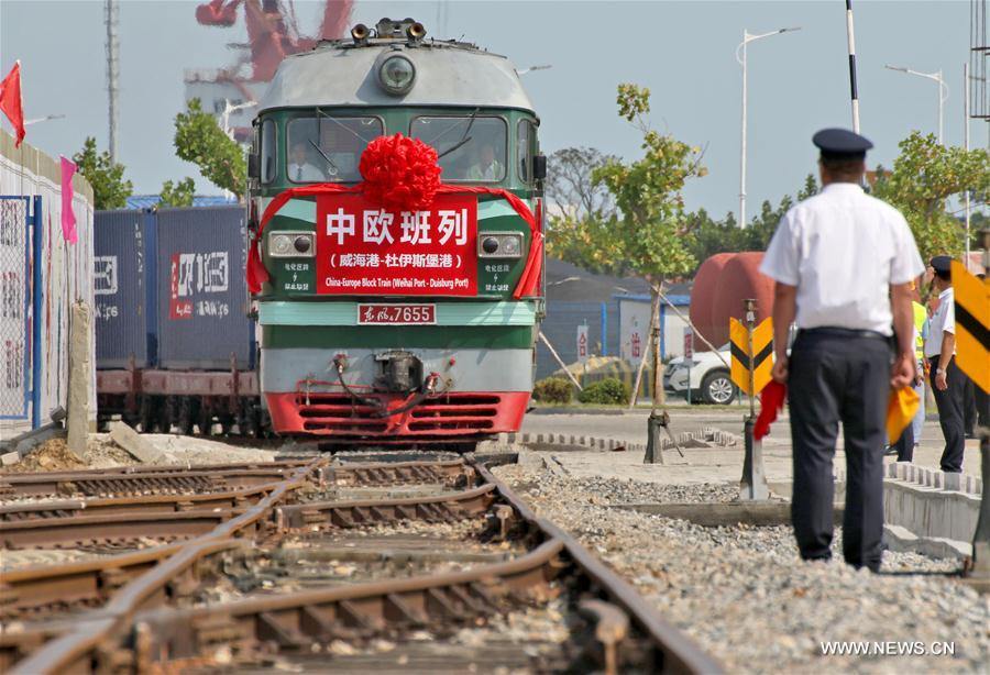 1st direct freight train service linking E China, Duisburg launched