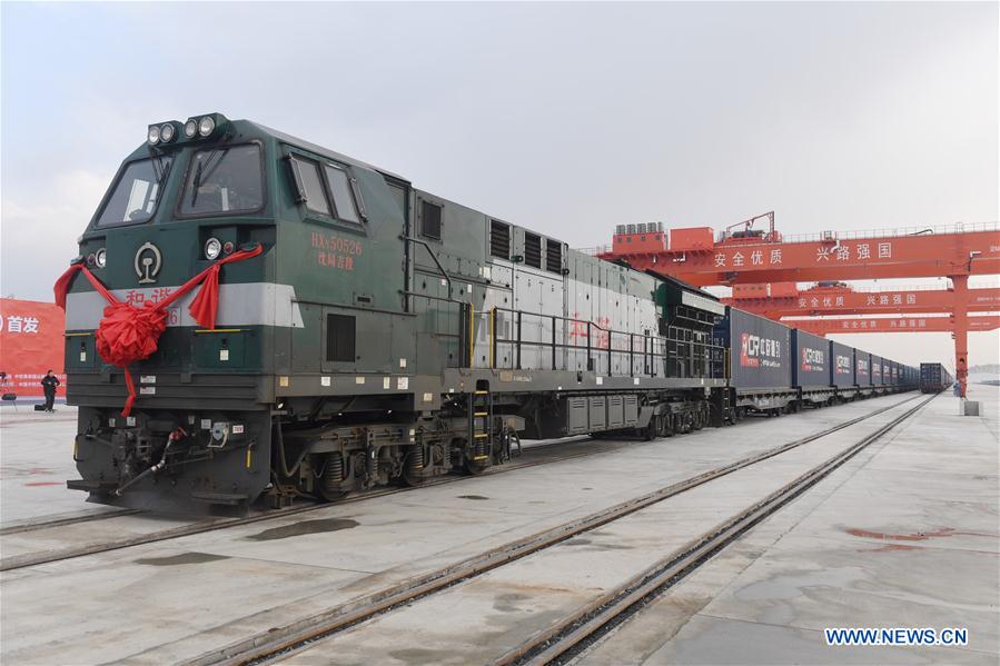 In pics: first Changchun-Hamburg freight train departs