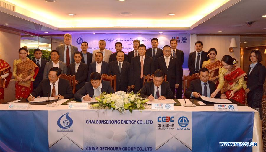 Chinese, Lao firms ink deal on Nam Kong 3 hydropower station