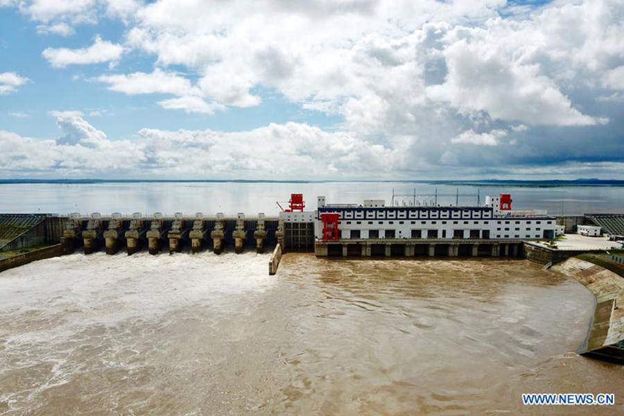View of Lower Sesan II hydroelectric power station in Cambodia