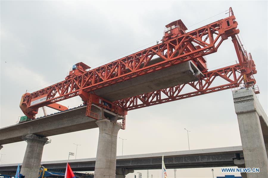 Girder erection of whole Jakarta-Bandung High Speed Railway ongoing