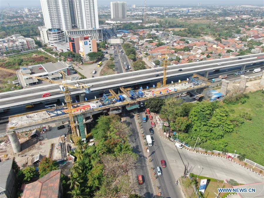 construction site of grand bridge of Jakarta-Bandung High Speed Railway in Indonesia