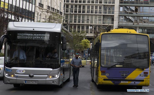 Athens tests Chinese-made electric buses as Greece embraces mobility