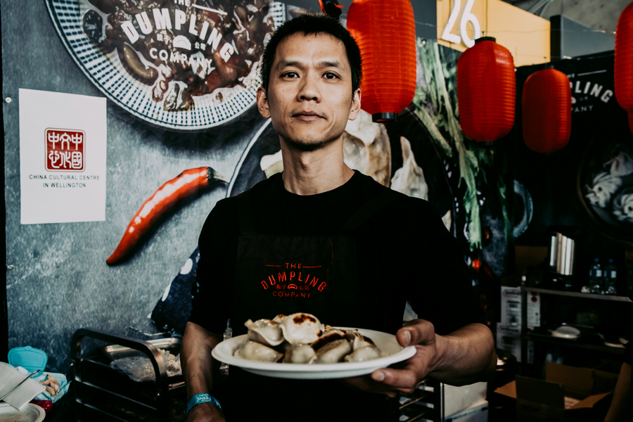 Chinese fried dumplings sizzle at Wellington Food Show