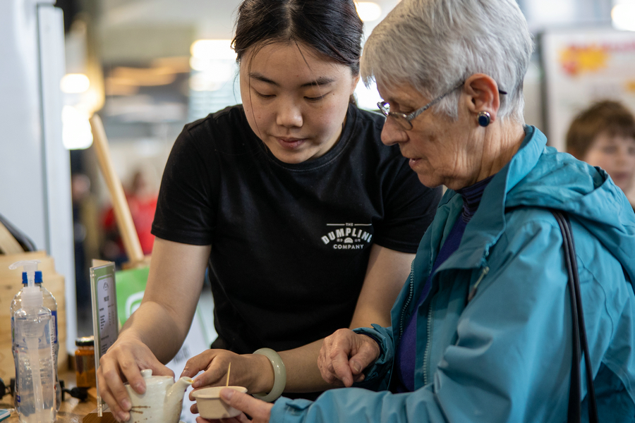 Chinese fried dumplings sizzle at Wellington Food Show