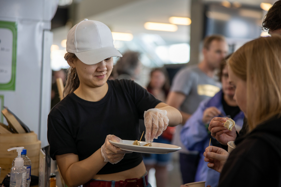 Chinese fried dumplings sizzle at Wellington Food Show