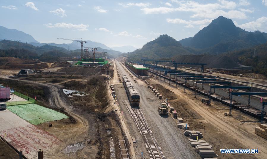 China-Laos railway tracks laid to Luang Prabang, achieving yearly goals