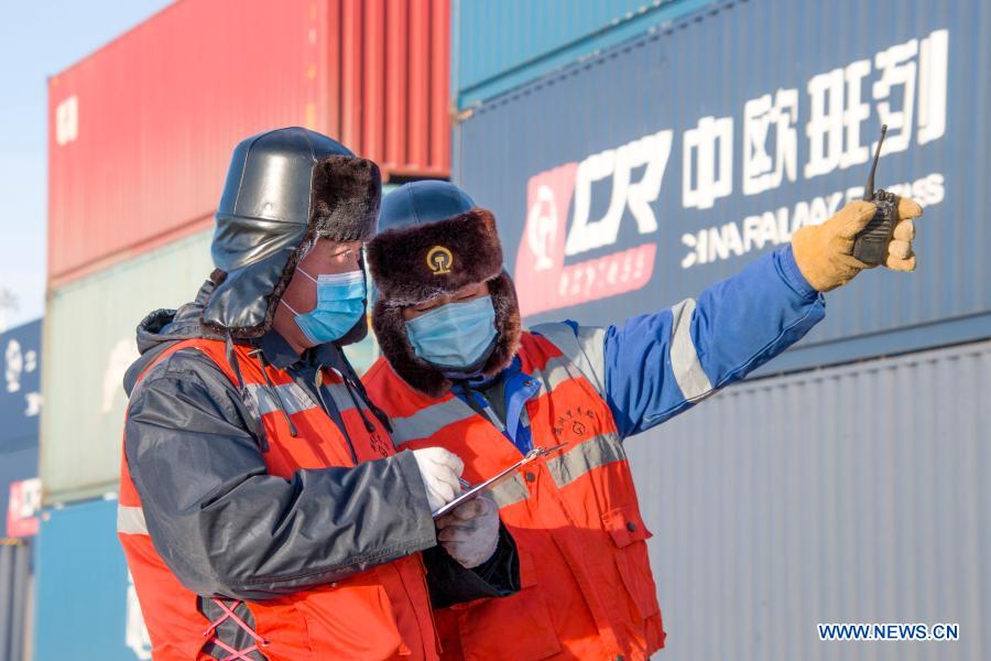 China's largest land port sees rising number of China-Europe freight trains