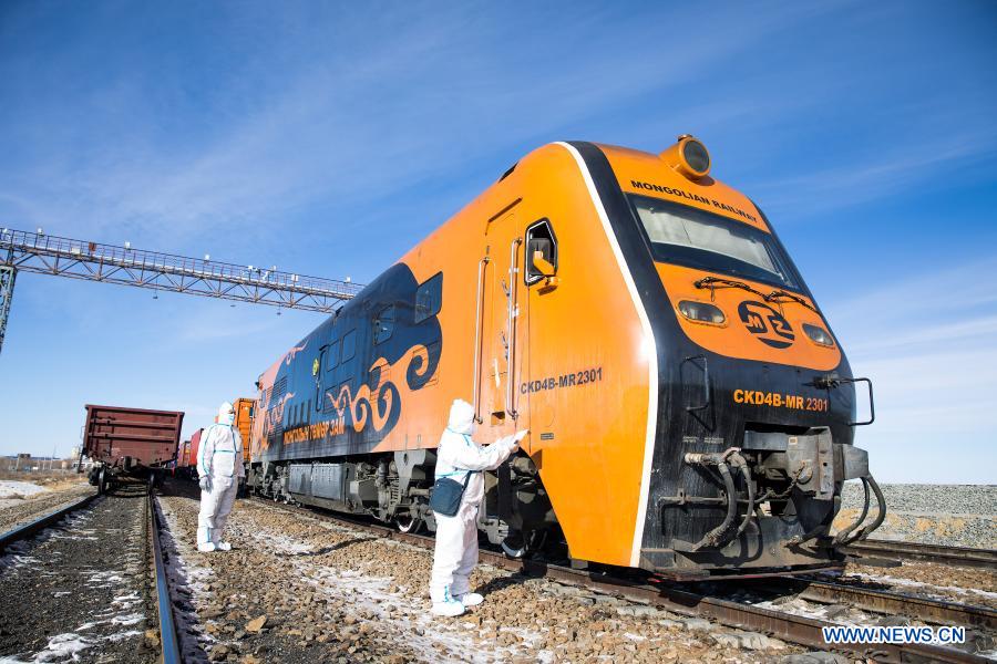 China-Mongolia border port sees record number of China-Europe freight trains