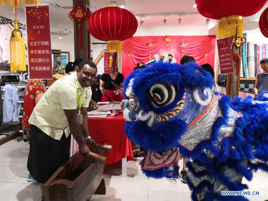 People celebrate upcoming Chinese Lantern Festival in Suva, Fiji