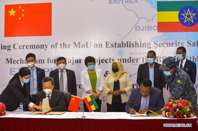 China, Ethiopia ink accord on establishing security safeguarding mechanism for major projects under BRI