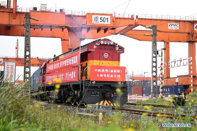 China-Europe freight trains act as carrier for BRI, boost trade exchanges