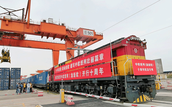 China Railway Express Steel camel caravan along Belt and Road