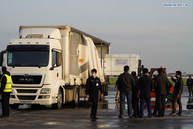 First batch of Chinese coronavirus vaccines arrives in Uzbekistan