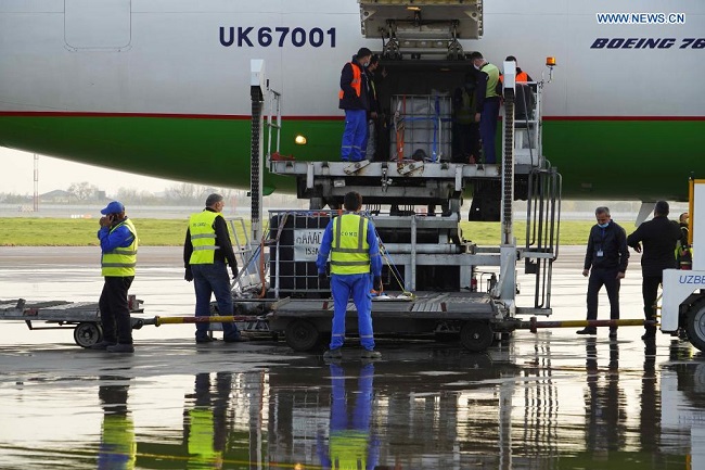 First batch of Chinese coronavirus vaccines arrives in Uzbekistan