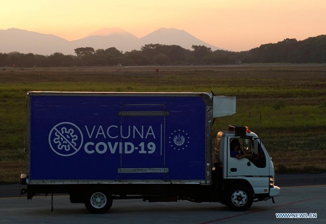 El Salvador receives 1st batch of Chinese-made COVID-19 vaccine