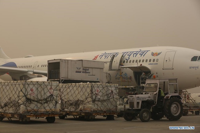 China-donated COVID-19 vaccines arrive in Nepal