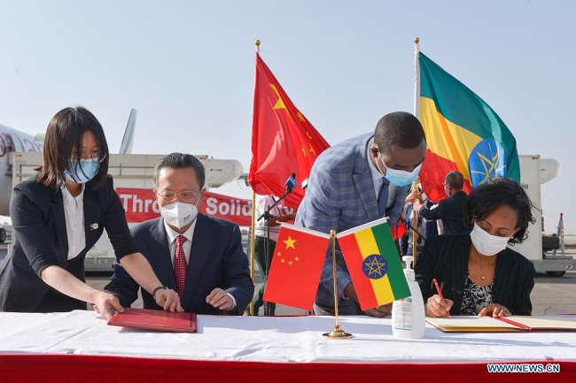 China-donated Sinopharm COVID-19 vaccines arrive in Ethiopia