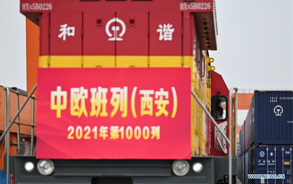 Xi'an sees 1,000 China-Europe freight train trips this year