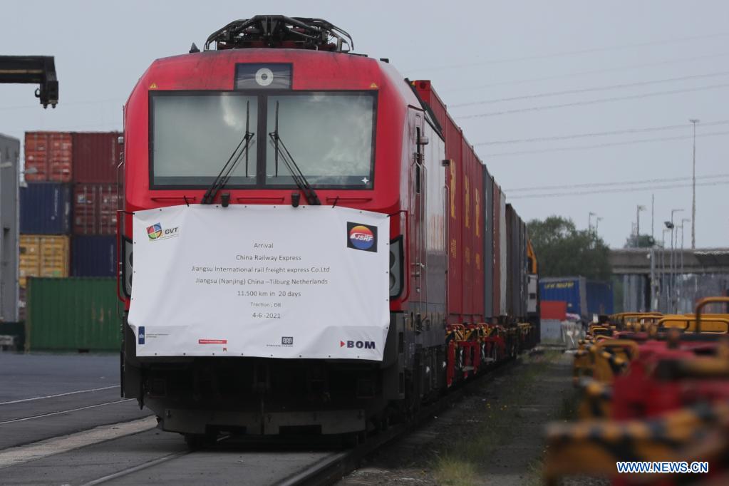 China-Europe freight train from Nanjing arrives in Tilburg