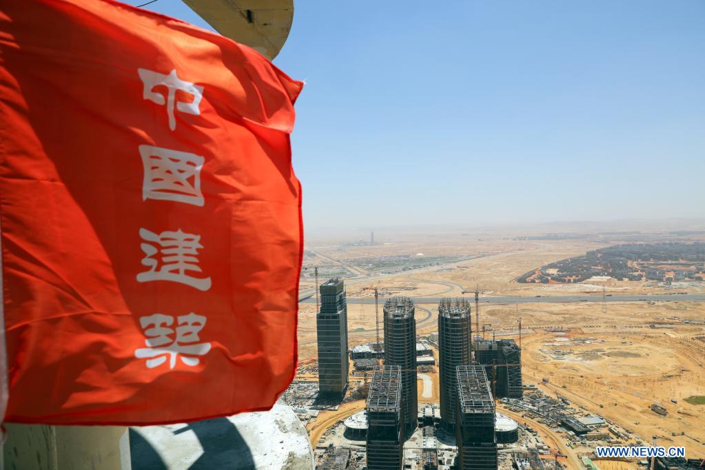 China-built tallest skyscraper in Africa topped out in Egypt's new capital