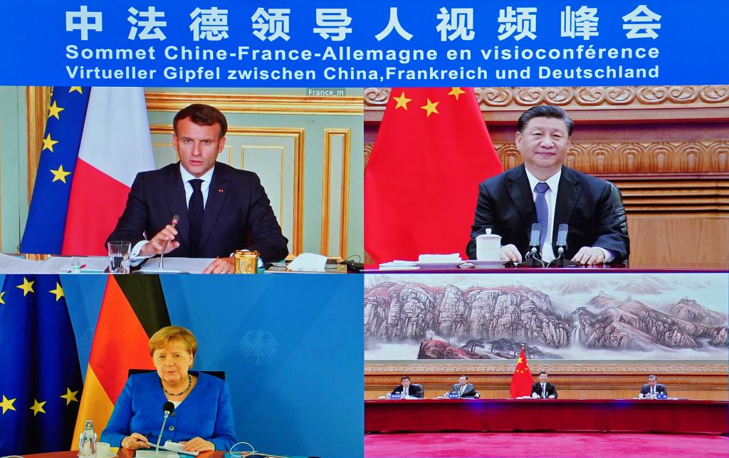 Xi calls for expanding consensus, cooperation with Europe in virtual summit with French, German leaders