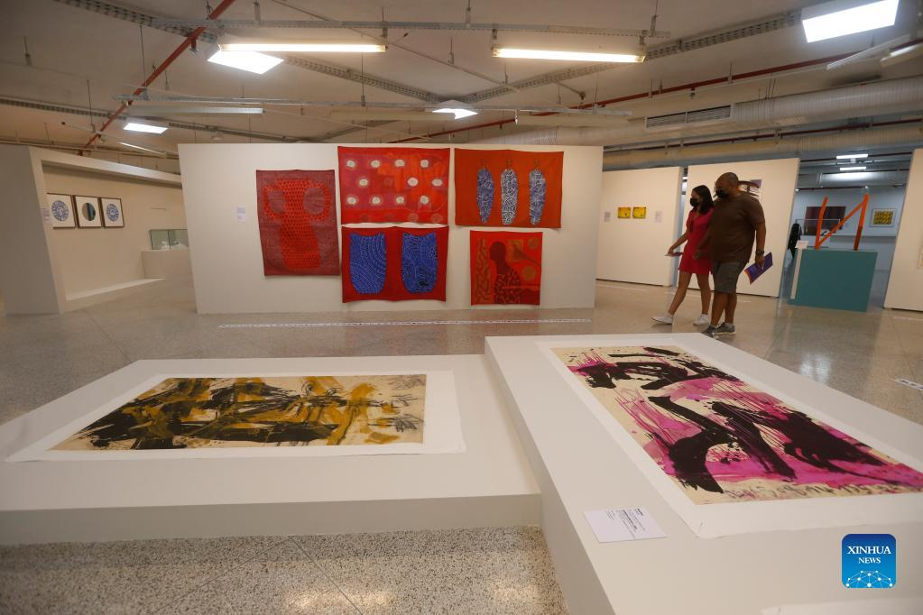 People visit exhibition featuring Chinese and Brazilian Art in Brazil