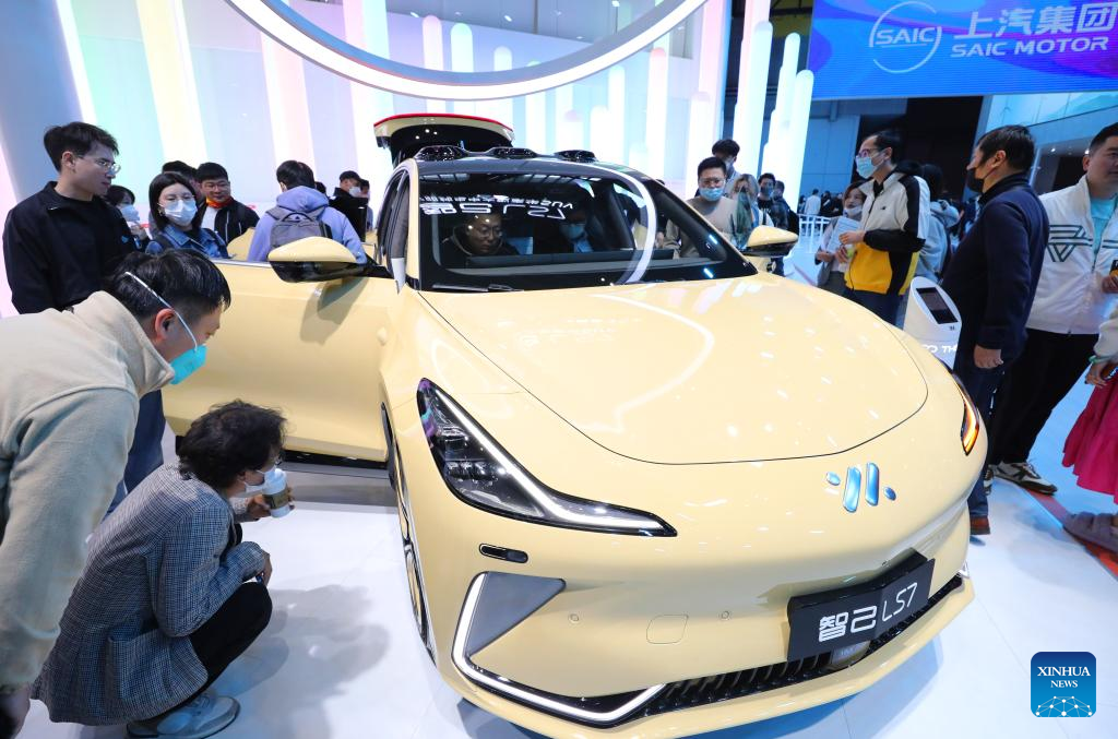 Vehicles on display at Auto Shanghai 2023