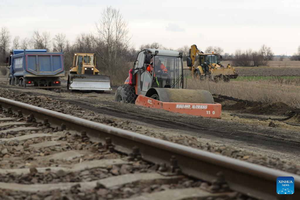 Hungary-Serbia railway under construction