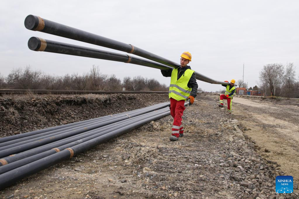 Hungary-Serbia railway under construction