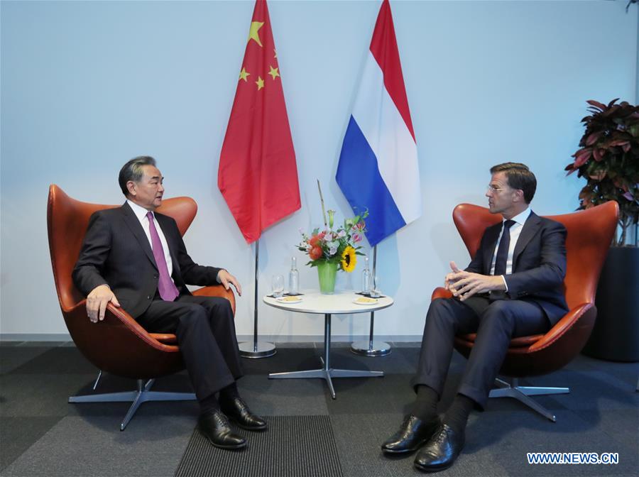 NETHERLANDS-PM-THE HAGUE-WANG YI-MEETING